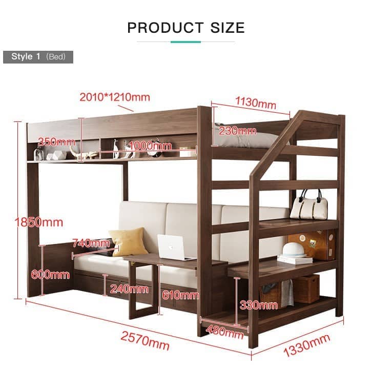 سرير بدورين - Custom-homznia