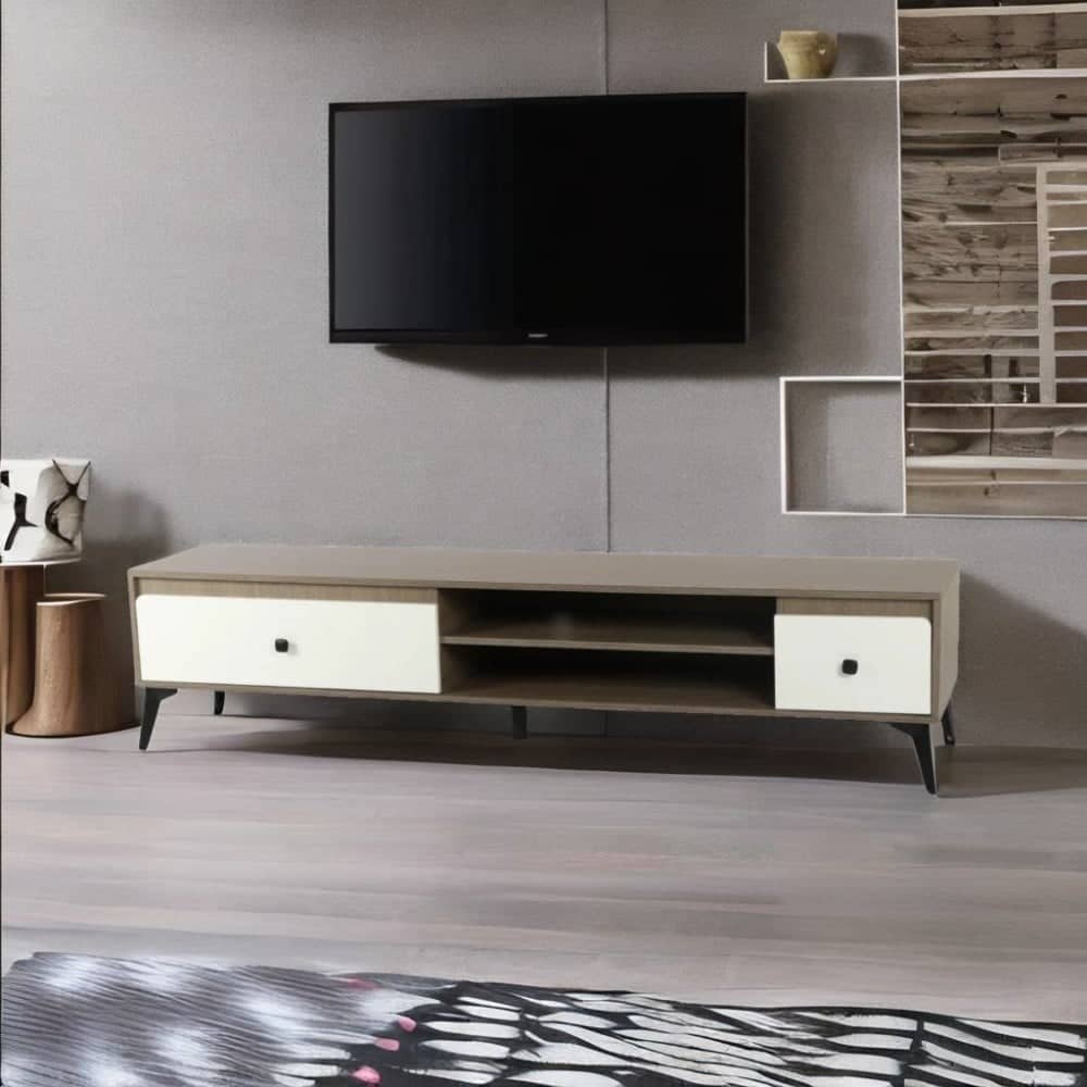 طاولة تلفاز مزودة برف - STAR-homznia