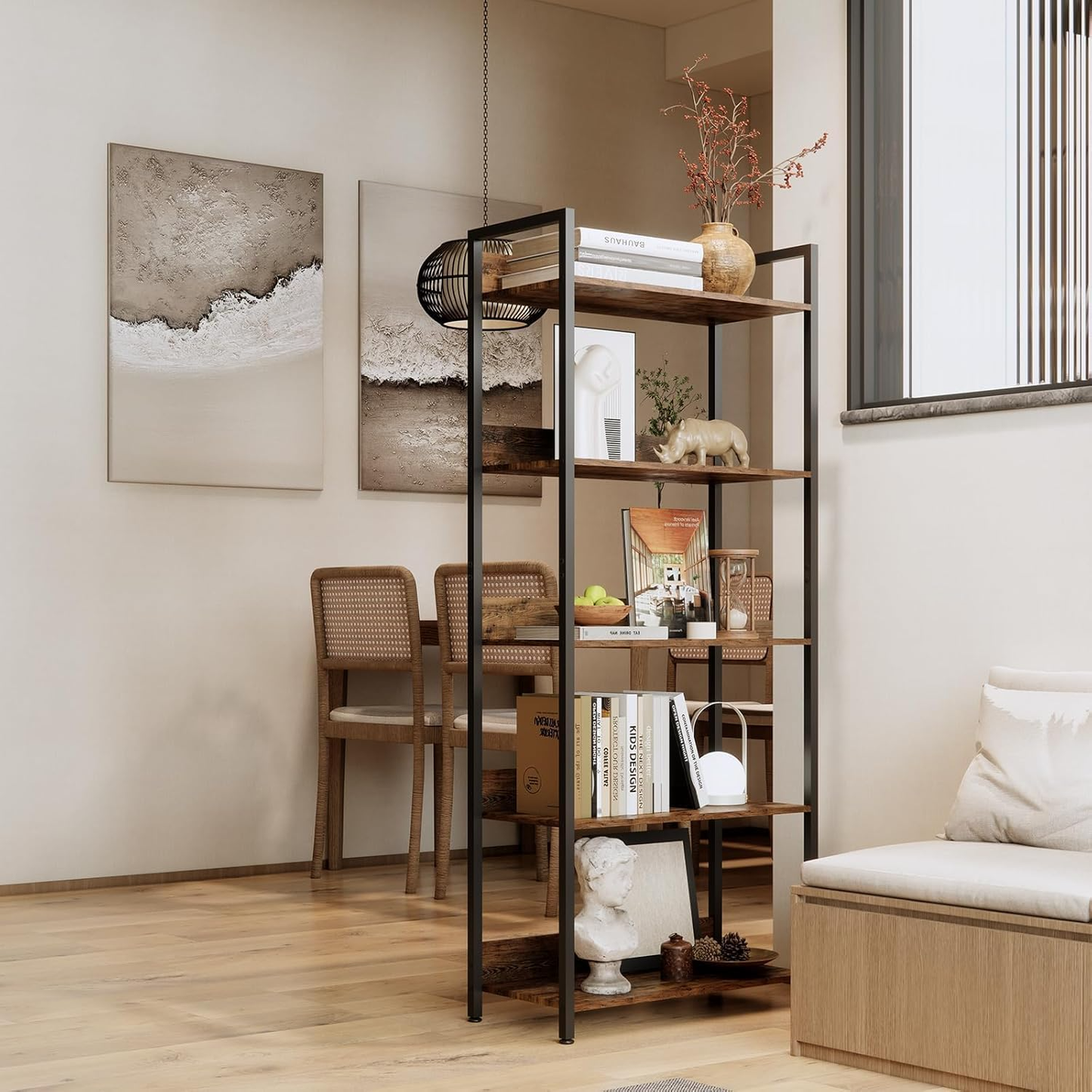 Brown Shelves - H1029