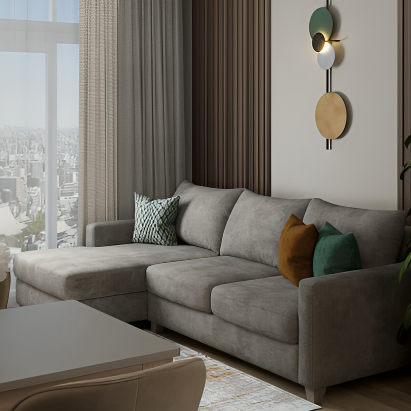 كنب زاوية بتصميم مودرن - PLC15-homznia