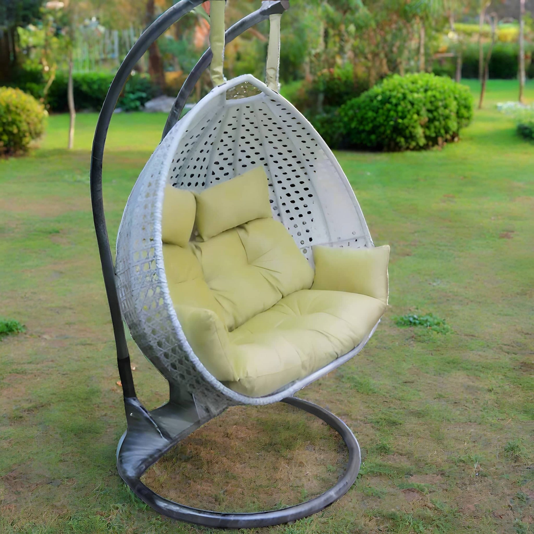 Metal and rattan swing - OSR40