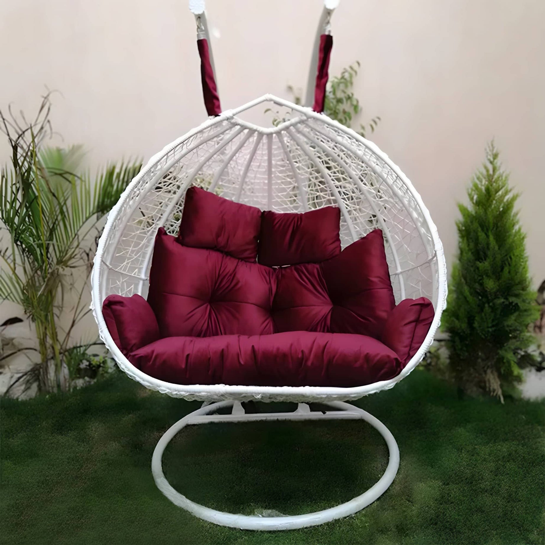 Metal and rattan swing - OSR33