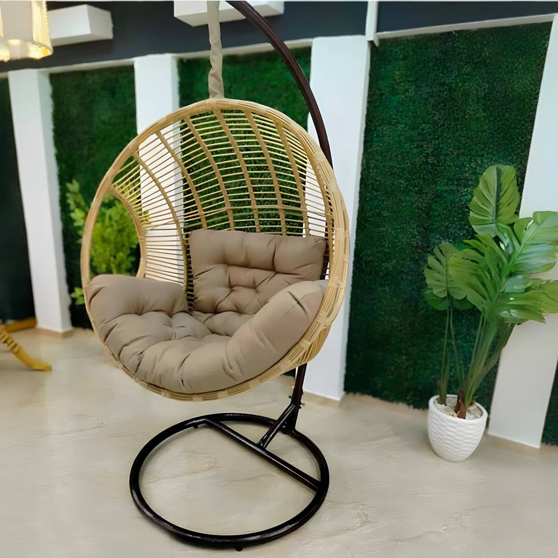 Metal and rattan swing - OSR38