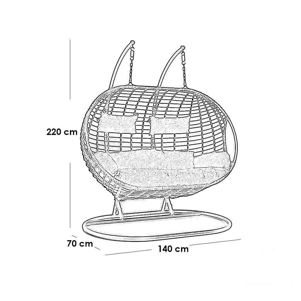 أرجوحة ثنائية 140*70*220 سم - FAD13 - Homix