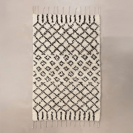 سجادة صوف بيج*اسود 150*300 سم - LUS181 - Homix