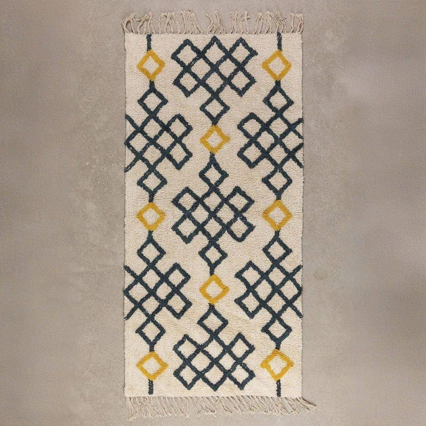 سجادة صوف بيج*اسود 150*300 سم - LUS221 - Homix
