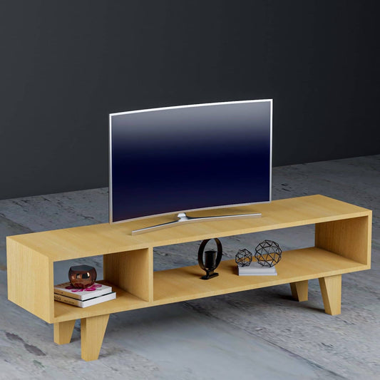 طاولة تليفزيون خشبية بتصميم بسيط - HOR16-homznia