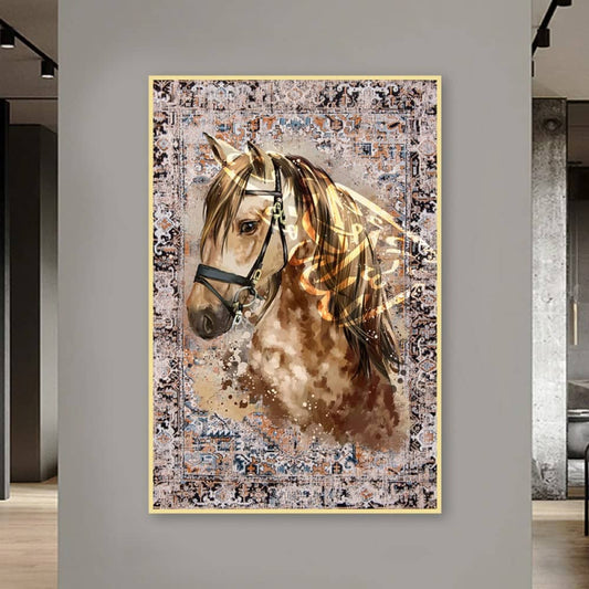 لوحة قماشية بشكل حصان - MARKA-homznia