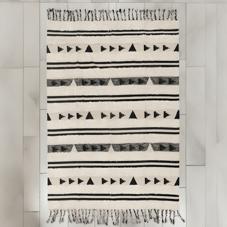 سجادة صوف بيج*اسود 200*300 سم - LUS224 - Homix