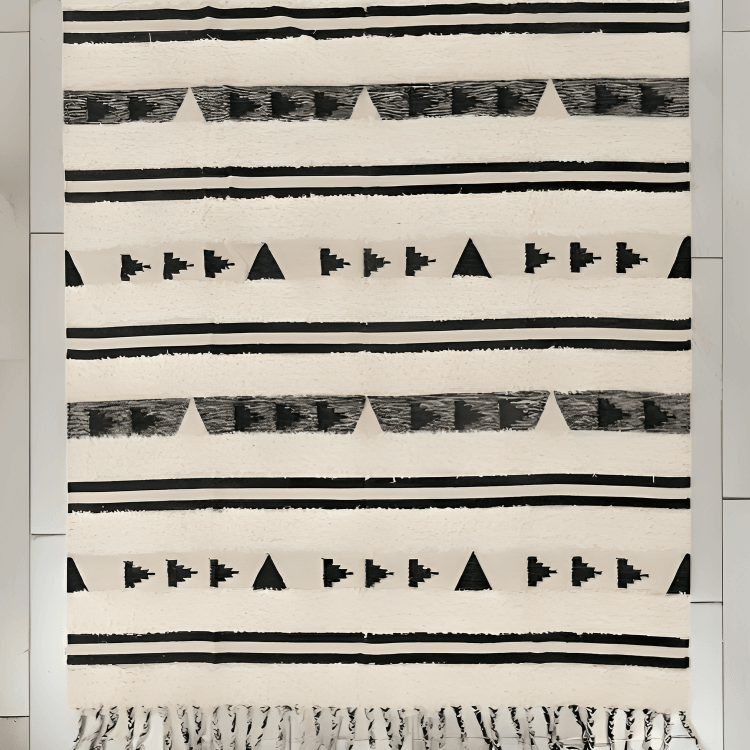 سجادة صوف بيج*اسود 200*300 سم - LUS224 - Homix