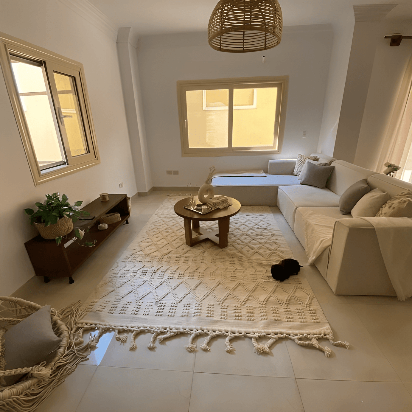 سجادة صوف لون بيج 300*200 سم - LUS98 - Homix