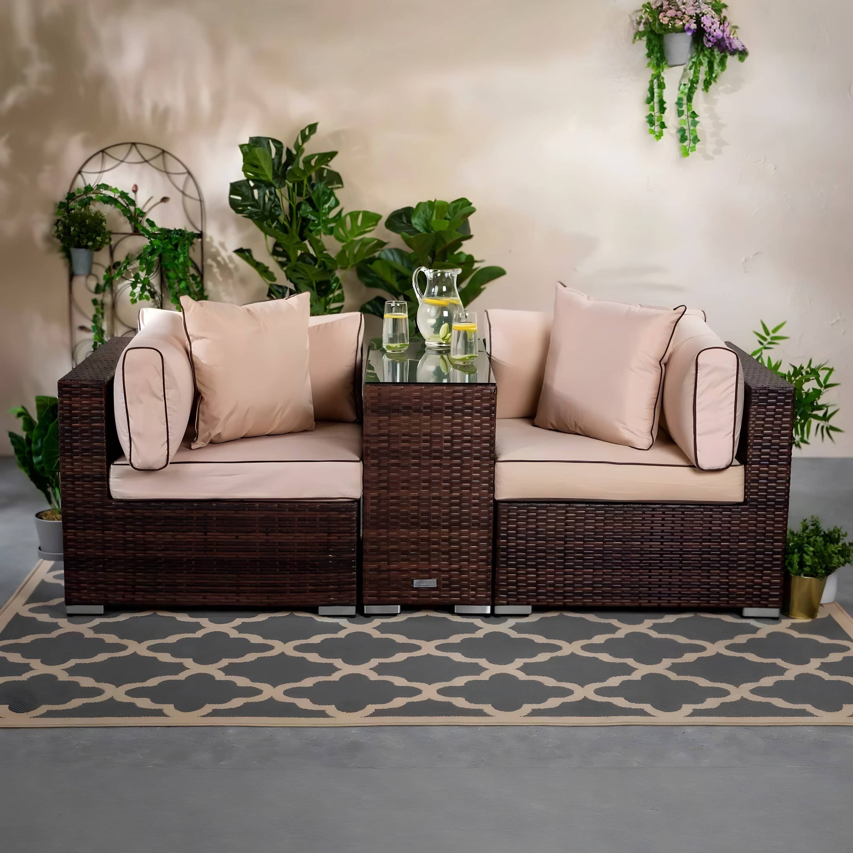 Metal and Rattan Outdoor Set - OSR57