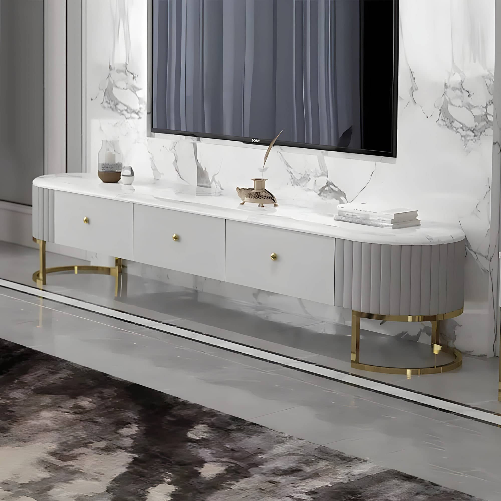 طاولة تلفاز بتصميم انيق