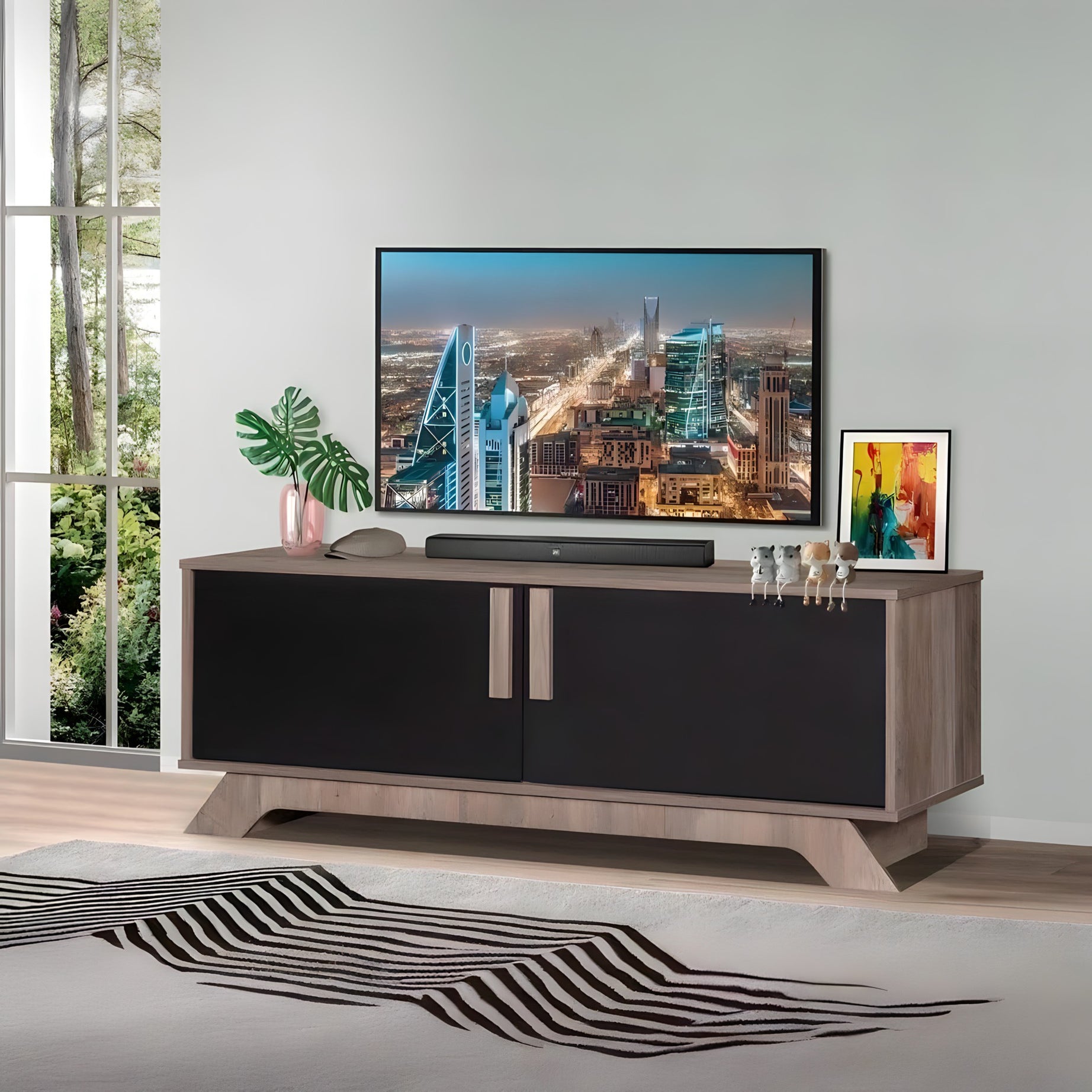 طاولة تلفاز بتصميم مميز