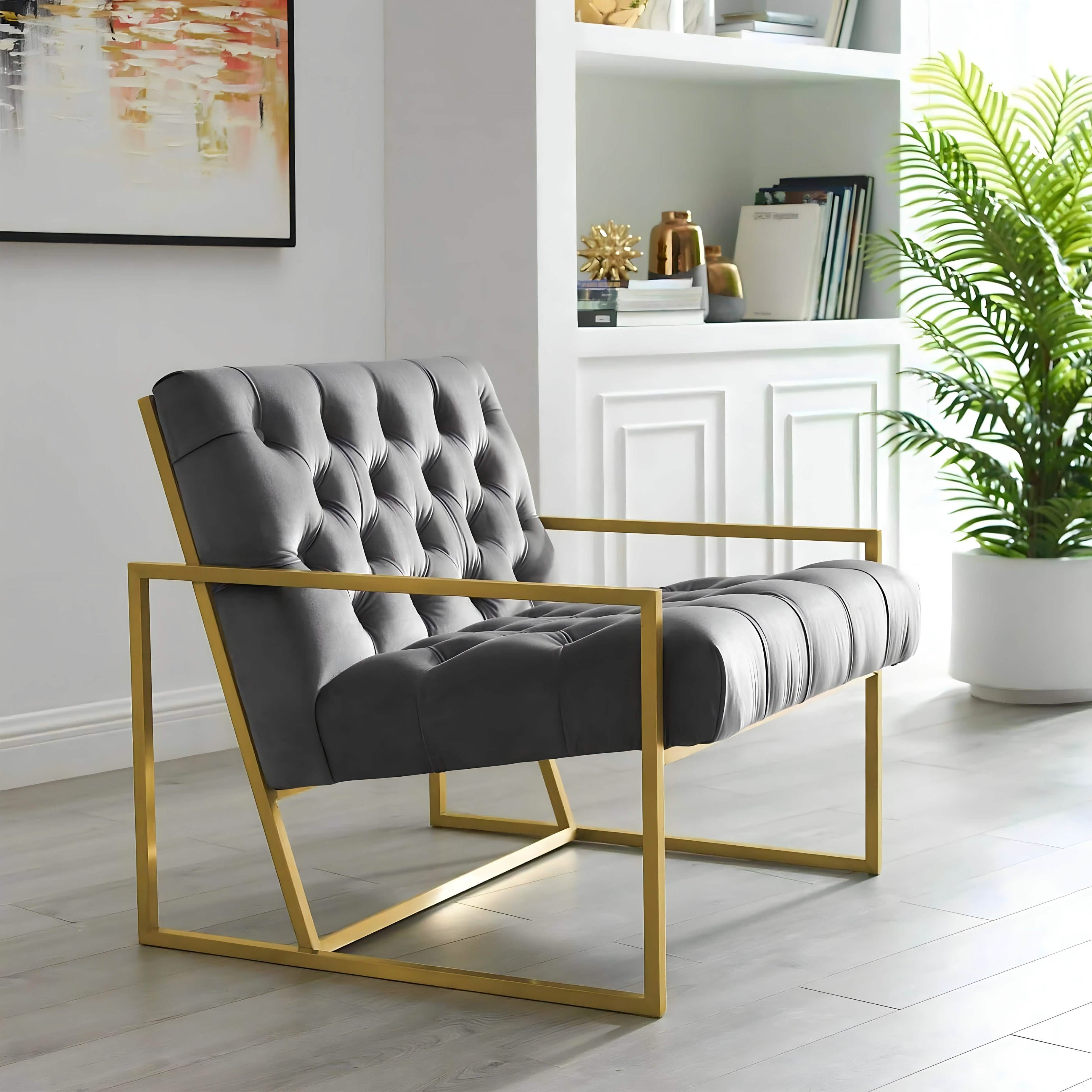 Metal and fabric chair - RON140