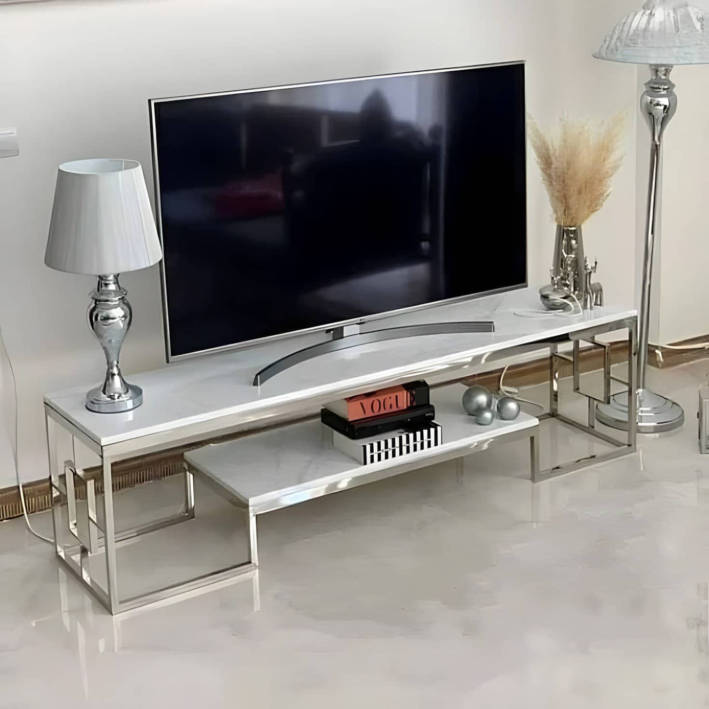 Stainless steel TV table - GAN70