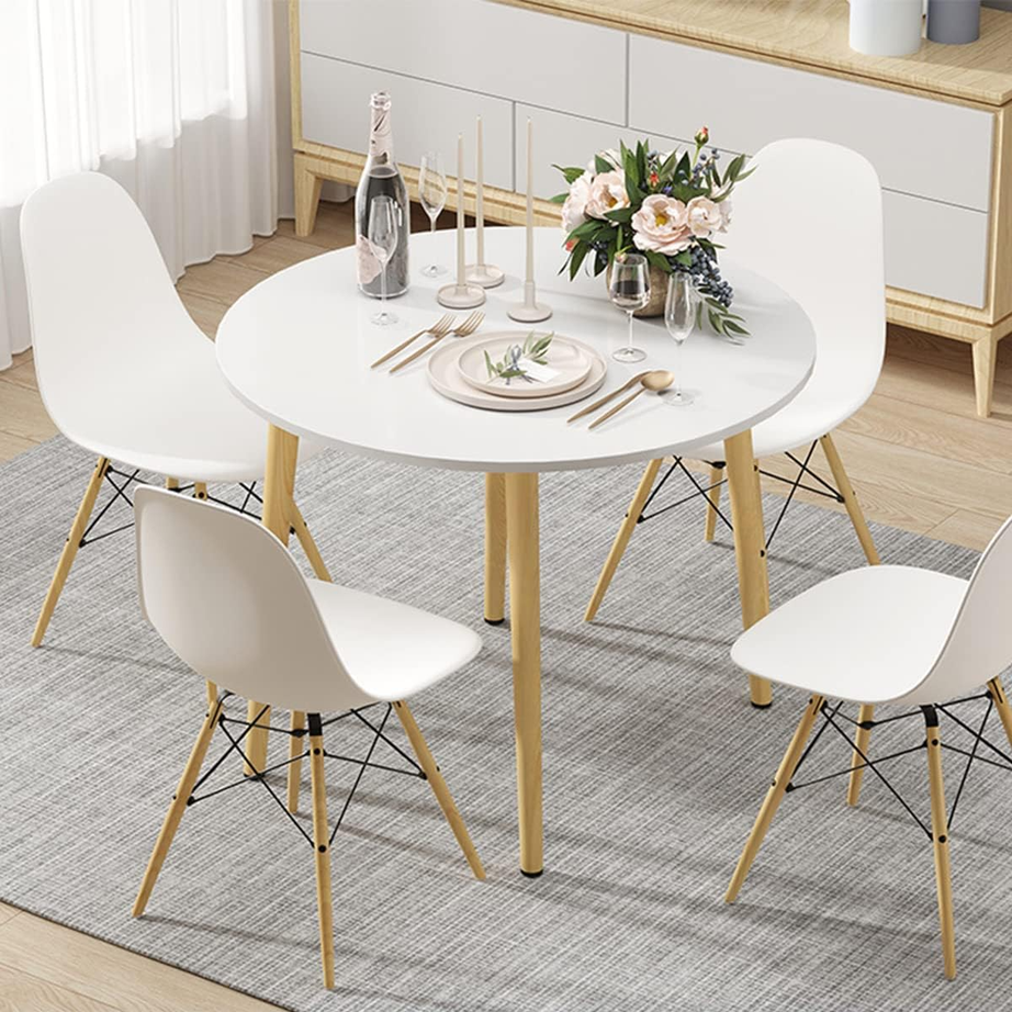 White Wooden Dining Table - H0584