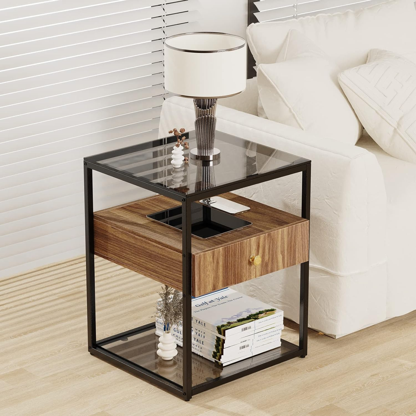 Modern Black Side Table - H0487