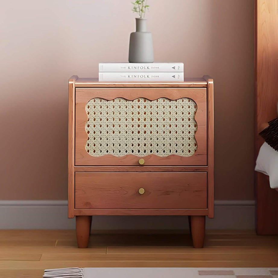 Brown wooden chest of drawers - H0747