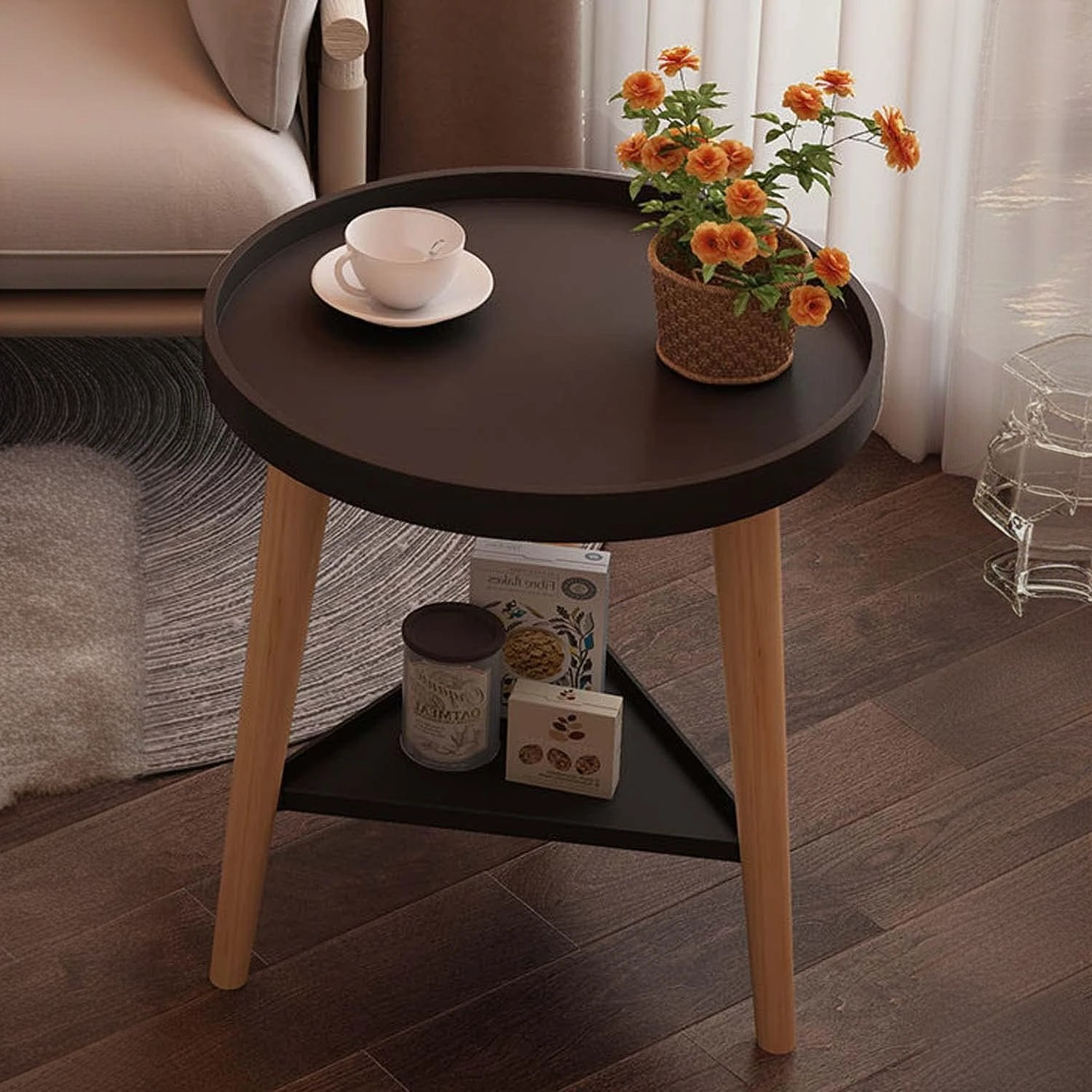Black Side Table - H0961