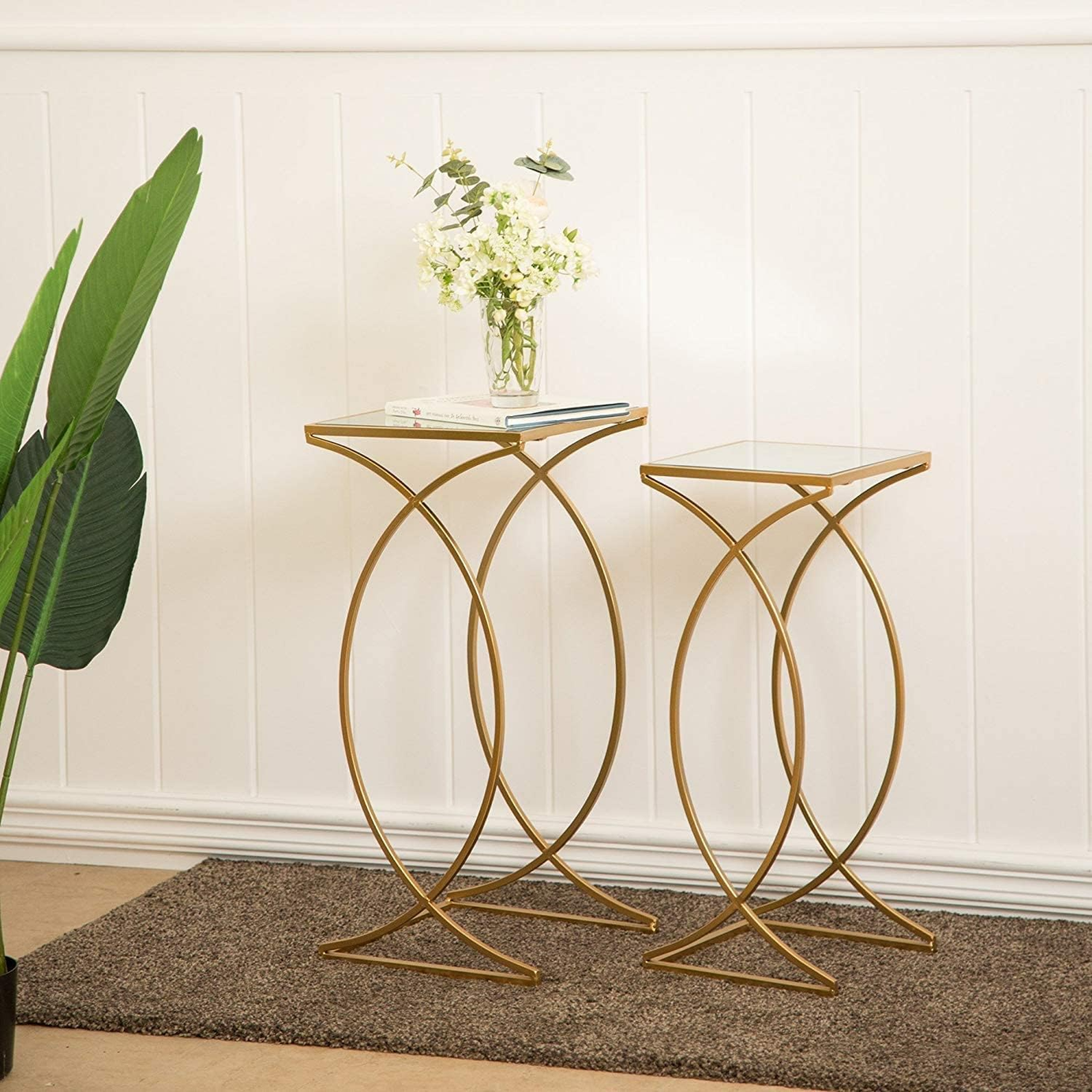 Side table with glass top - RON58