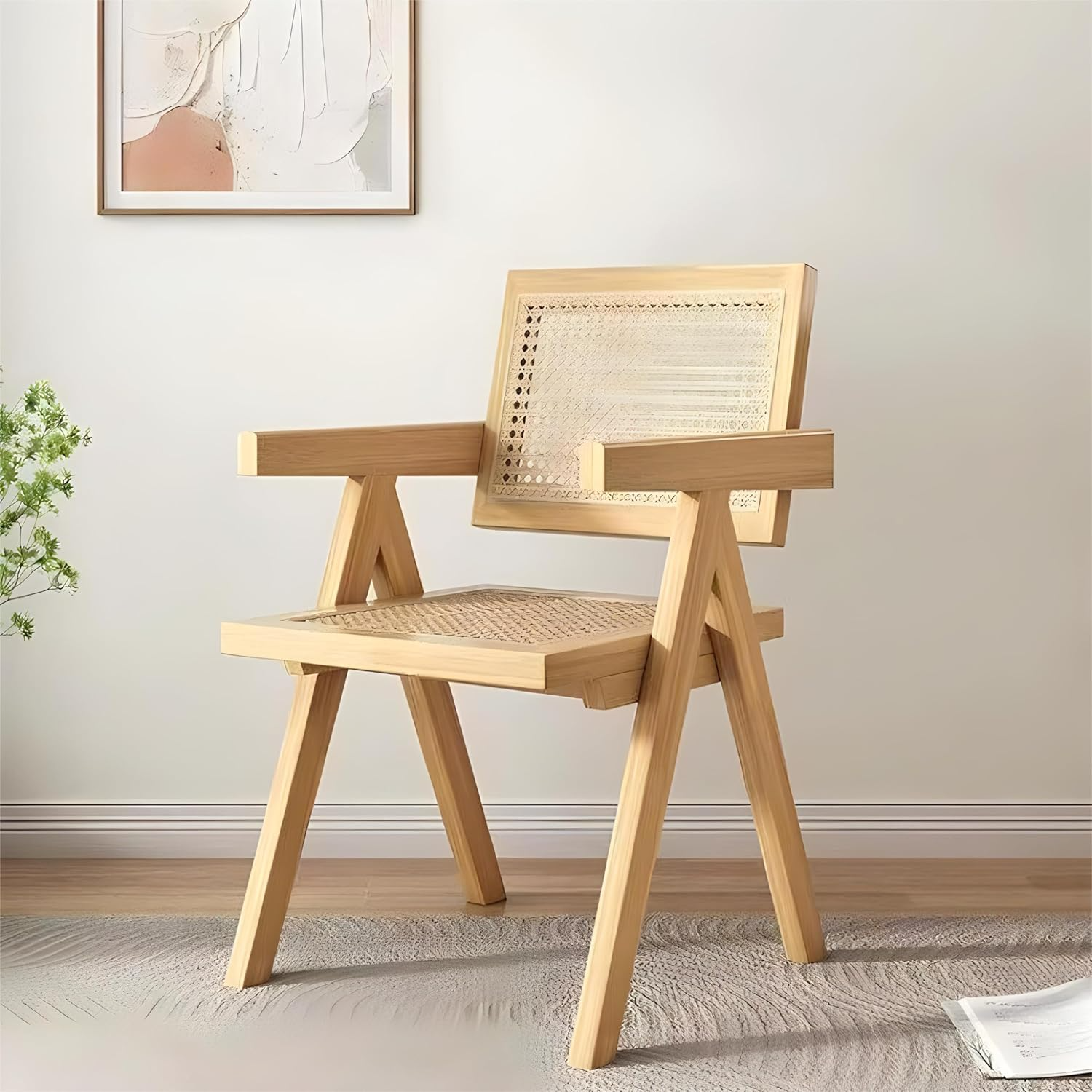 Wooden chair, wooden color - H0782