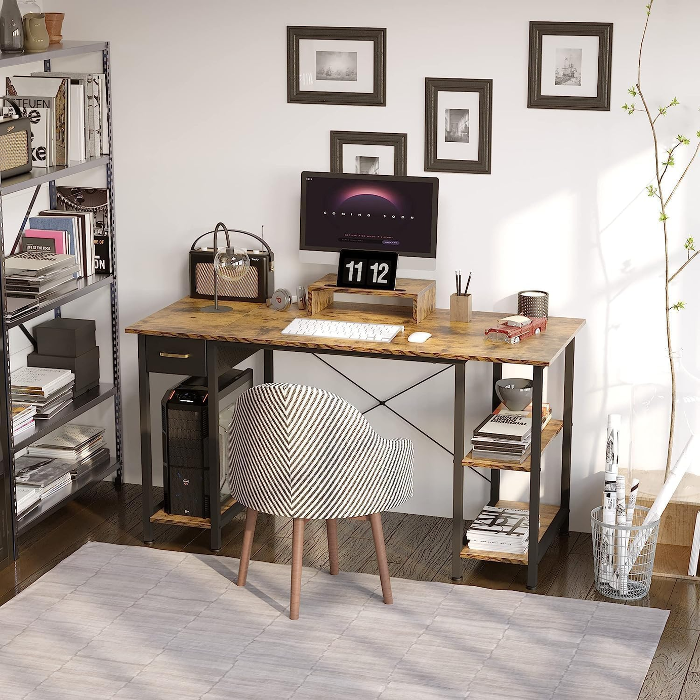 Brown desk - H0994