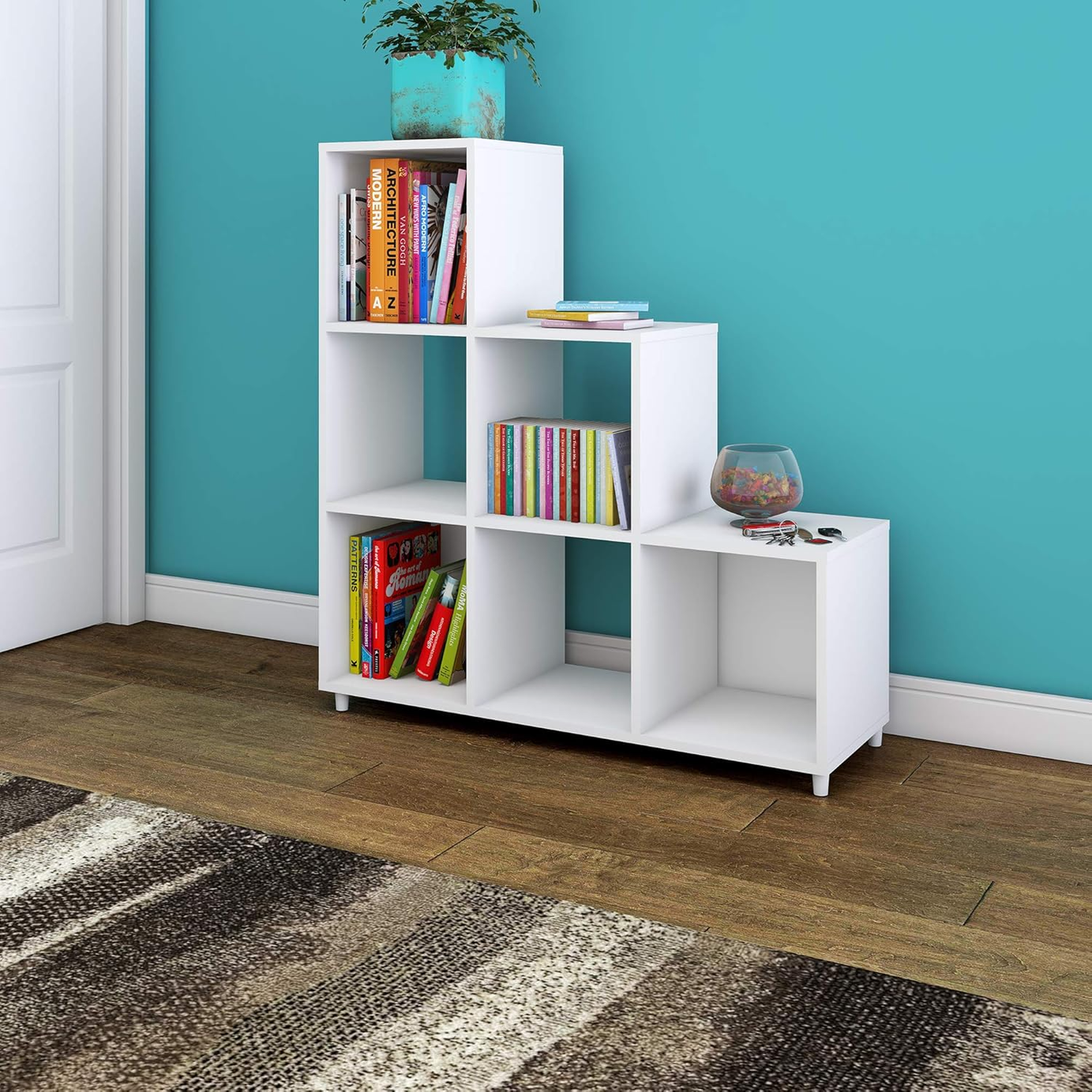 White Wood Storage Unit - H0857 