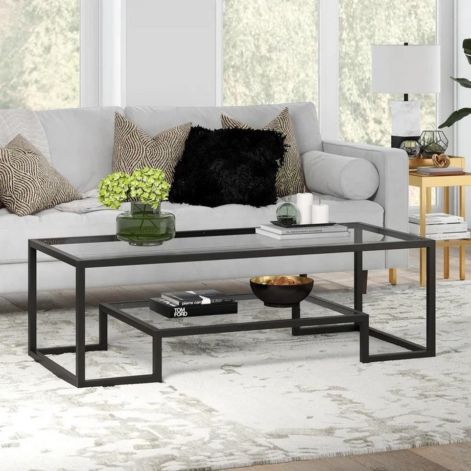 طاولة قهوة بسطح زجاجي - SKY-homznia