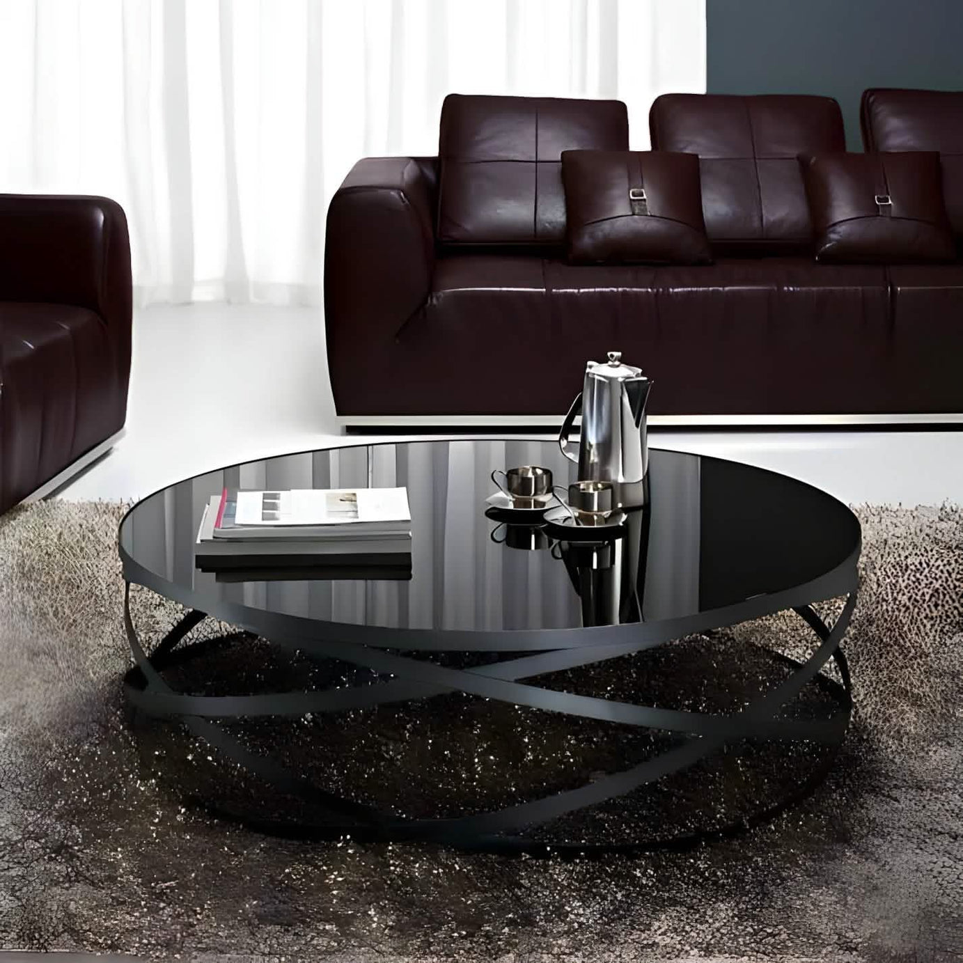 Coffee table with glass top - RON91