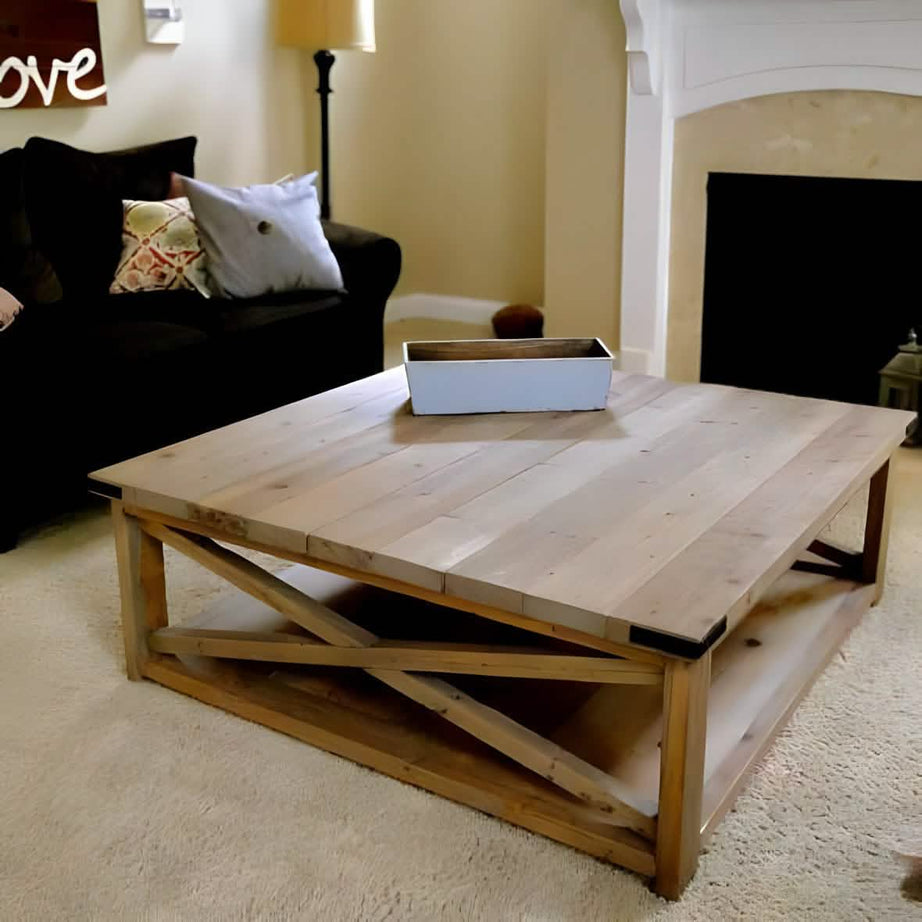 Natural wood coffee table - LEGA19