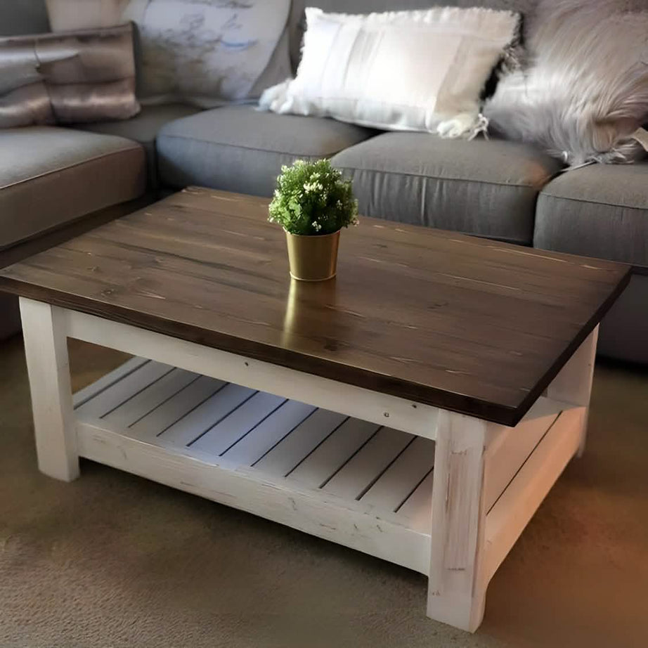 Natural wood coffee table - LEGA38