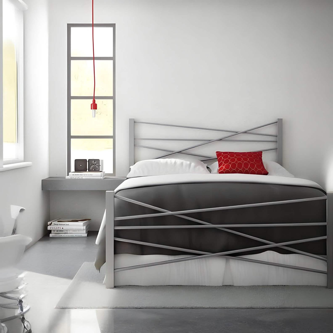 Grey Metal Bed - RON263