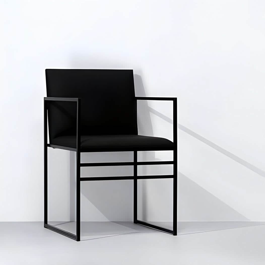 Metal and leather chair - RON145