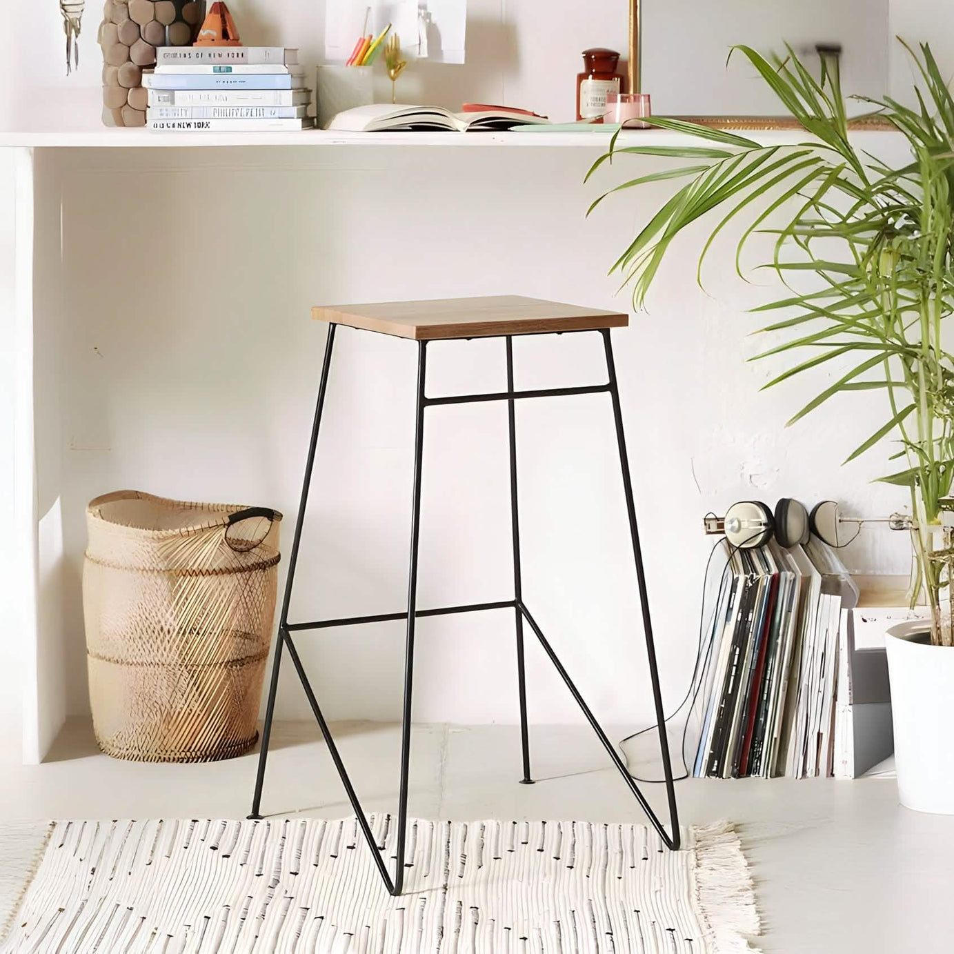 Metal and MDF Bar Stool - RON147