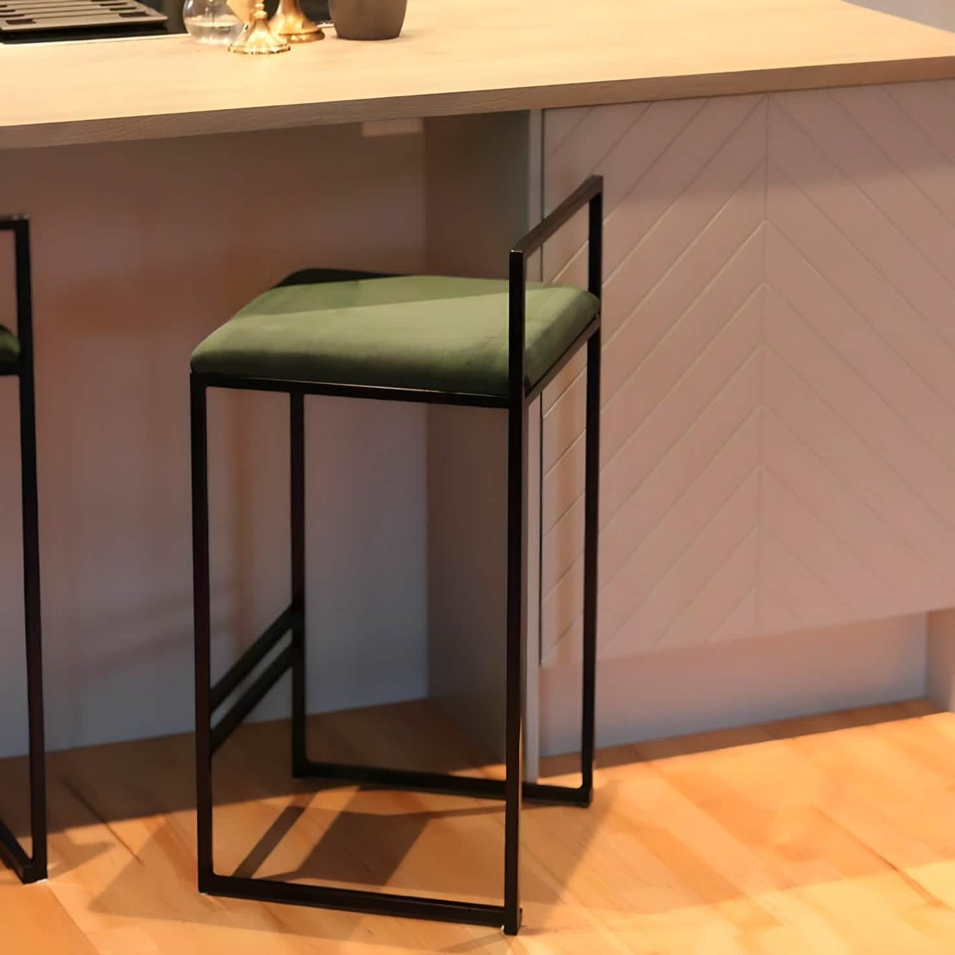 Metal and fabric bar stool - RON154