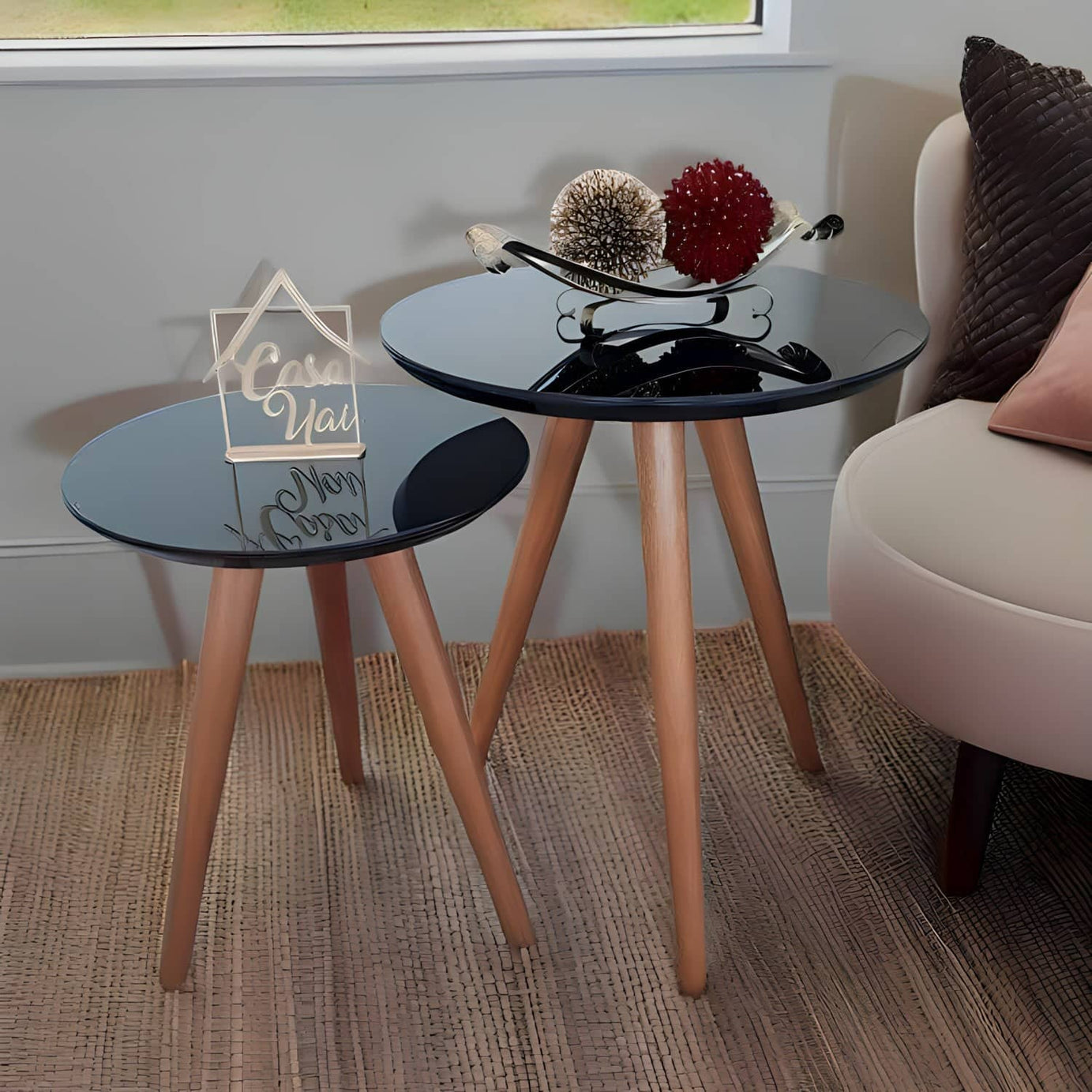 MDF Wood Side Table Set - EDR84 