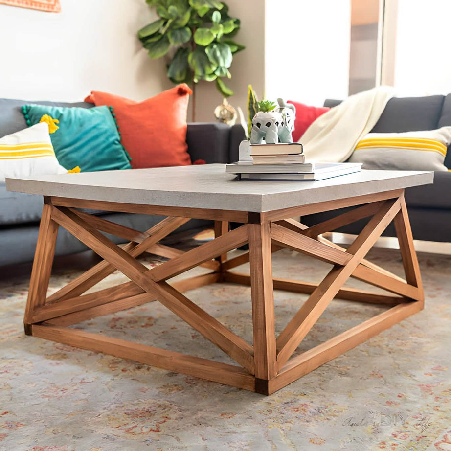 Natural wood coffee table - LEGA1