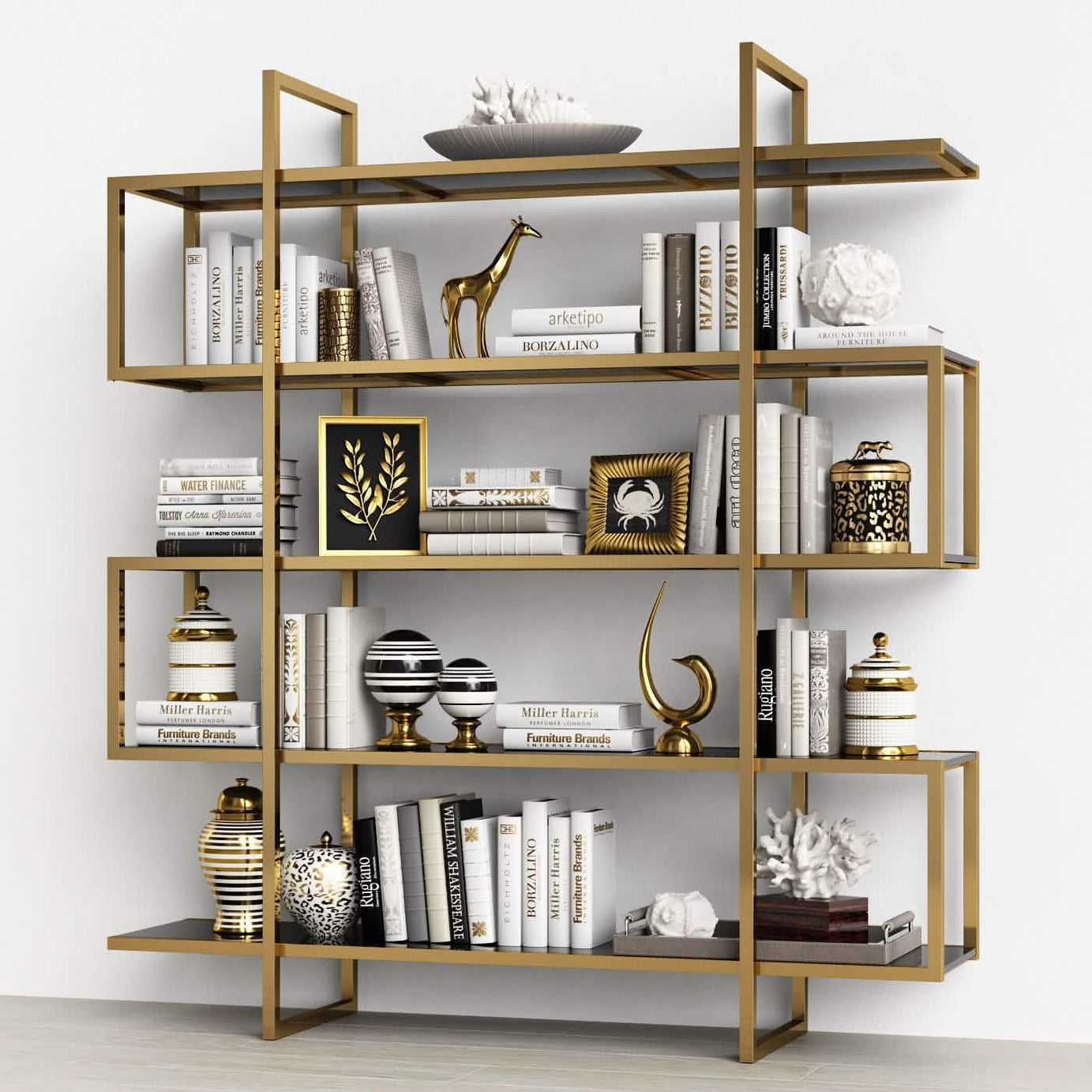 Metal and Glass Shelving Unit - RON29