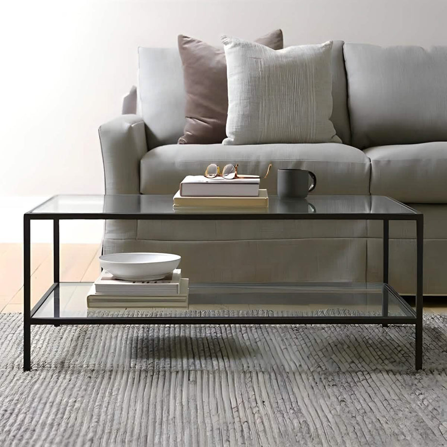 Coffee table with glass top - RON90