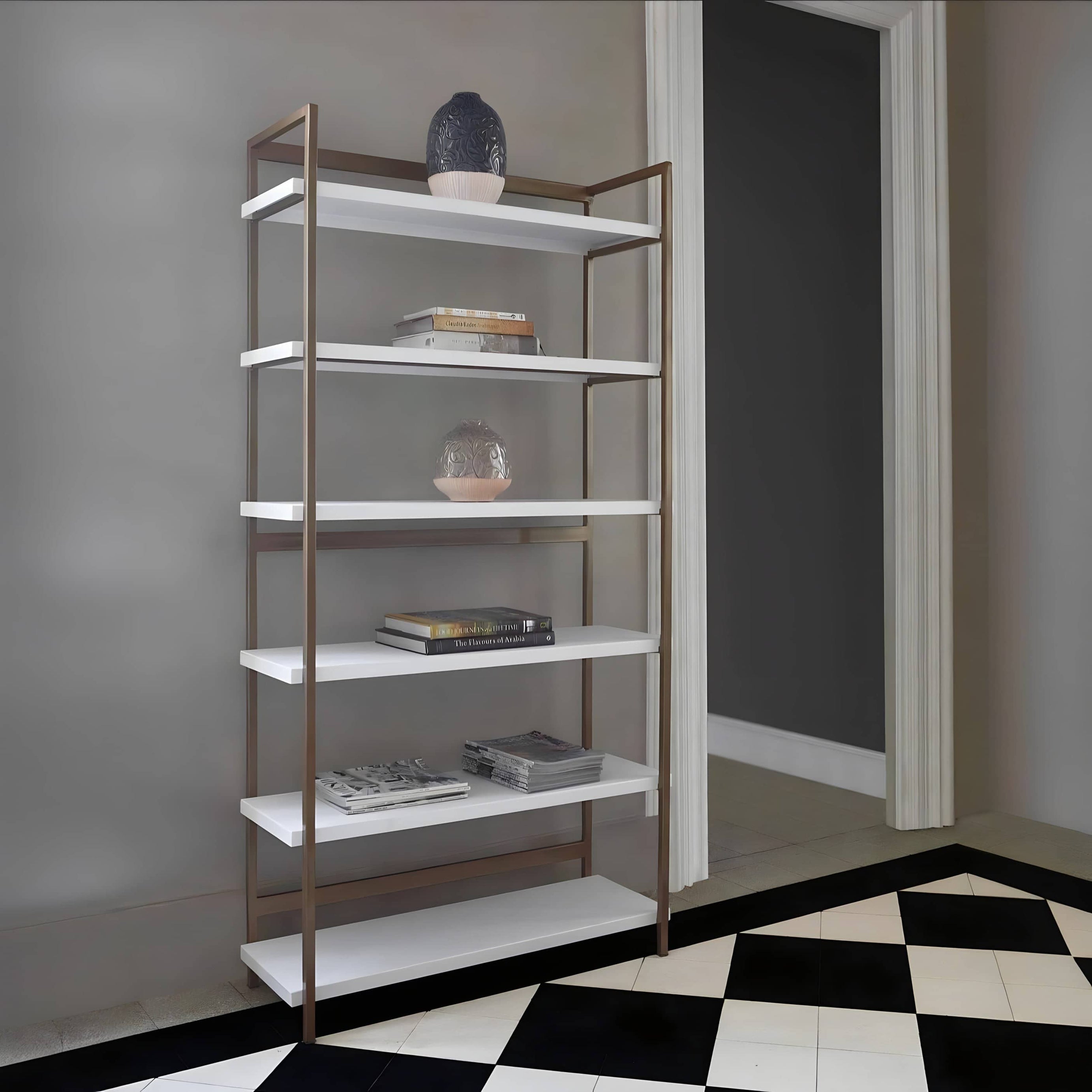 Metal and wood shelving unit - TIK10