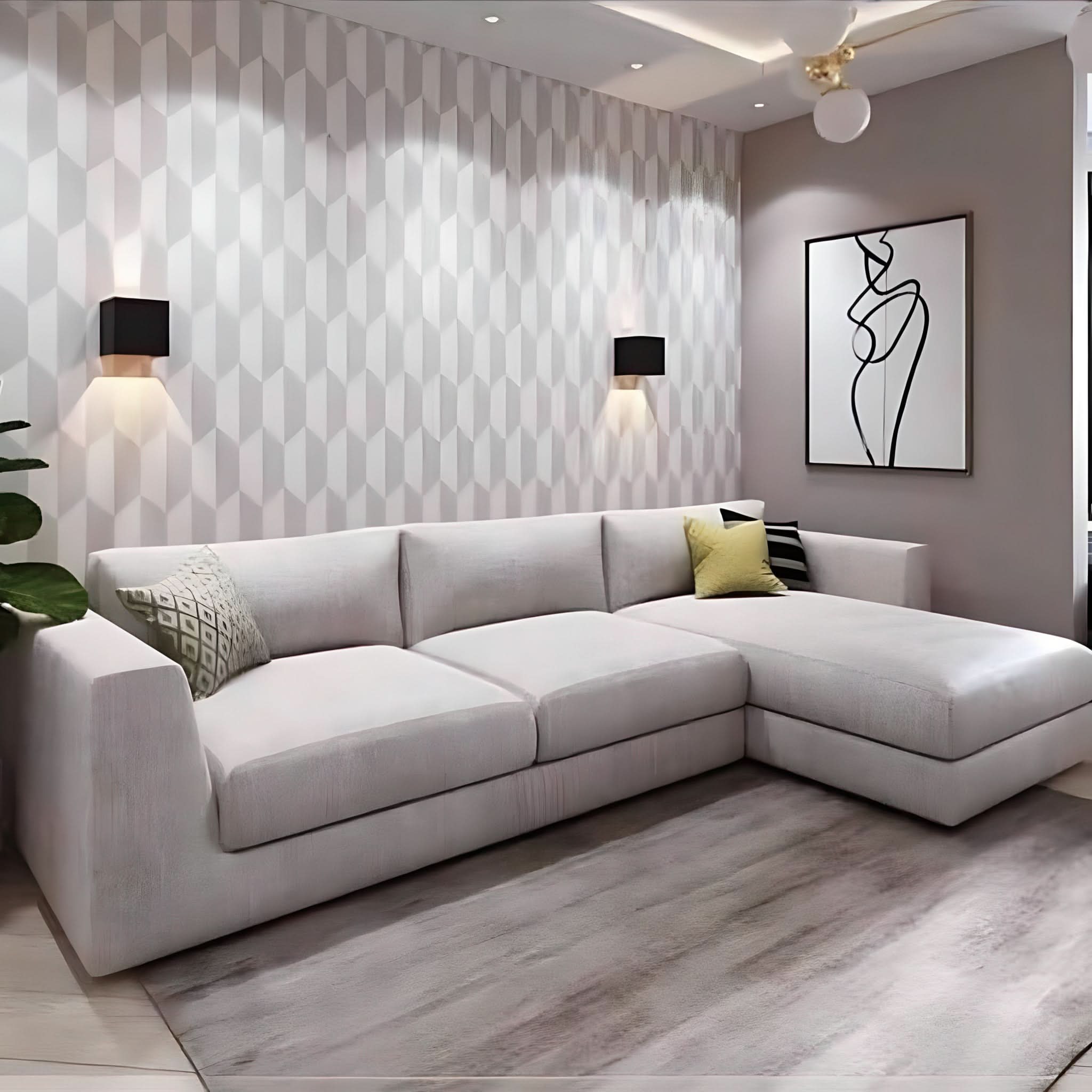 ركنة خشب طبيعي، 300*180*85*75 سم