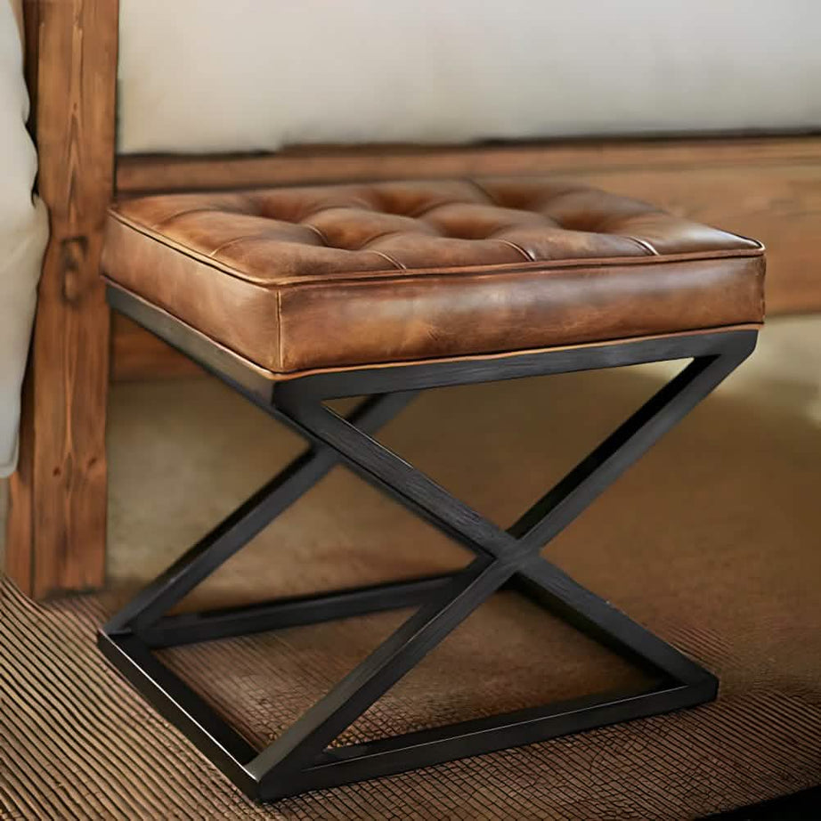 Metal and leather chair - RON120