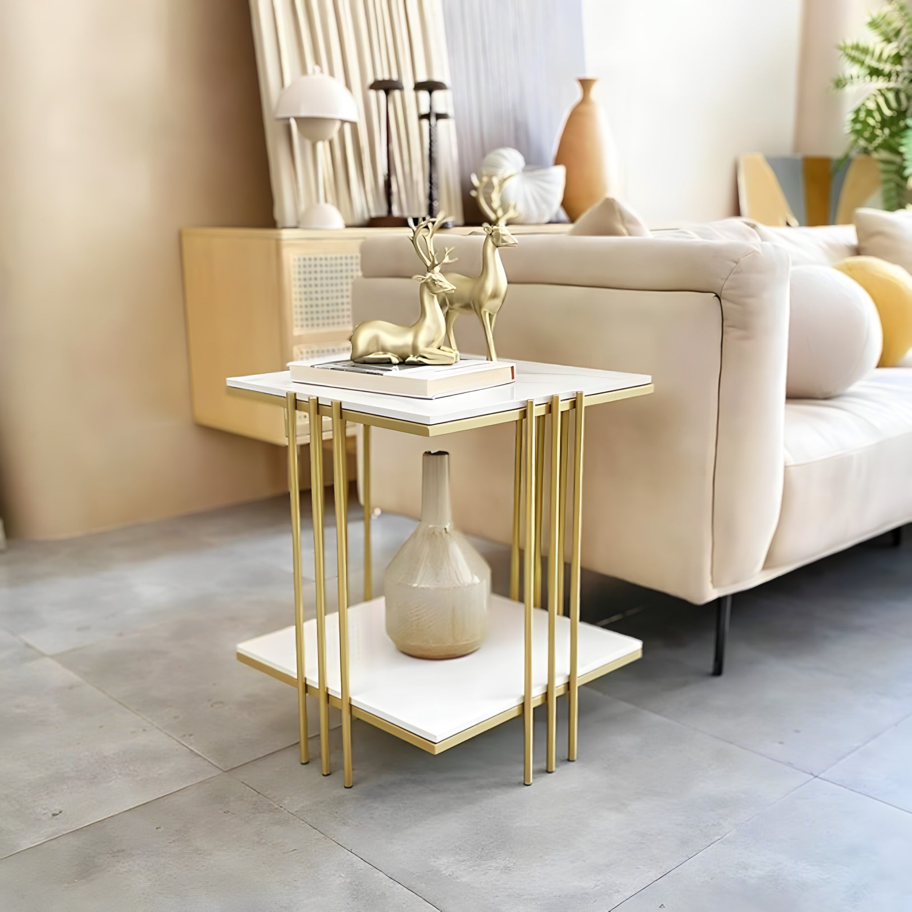 Round Metal Side Table - H0483