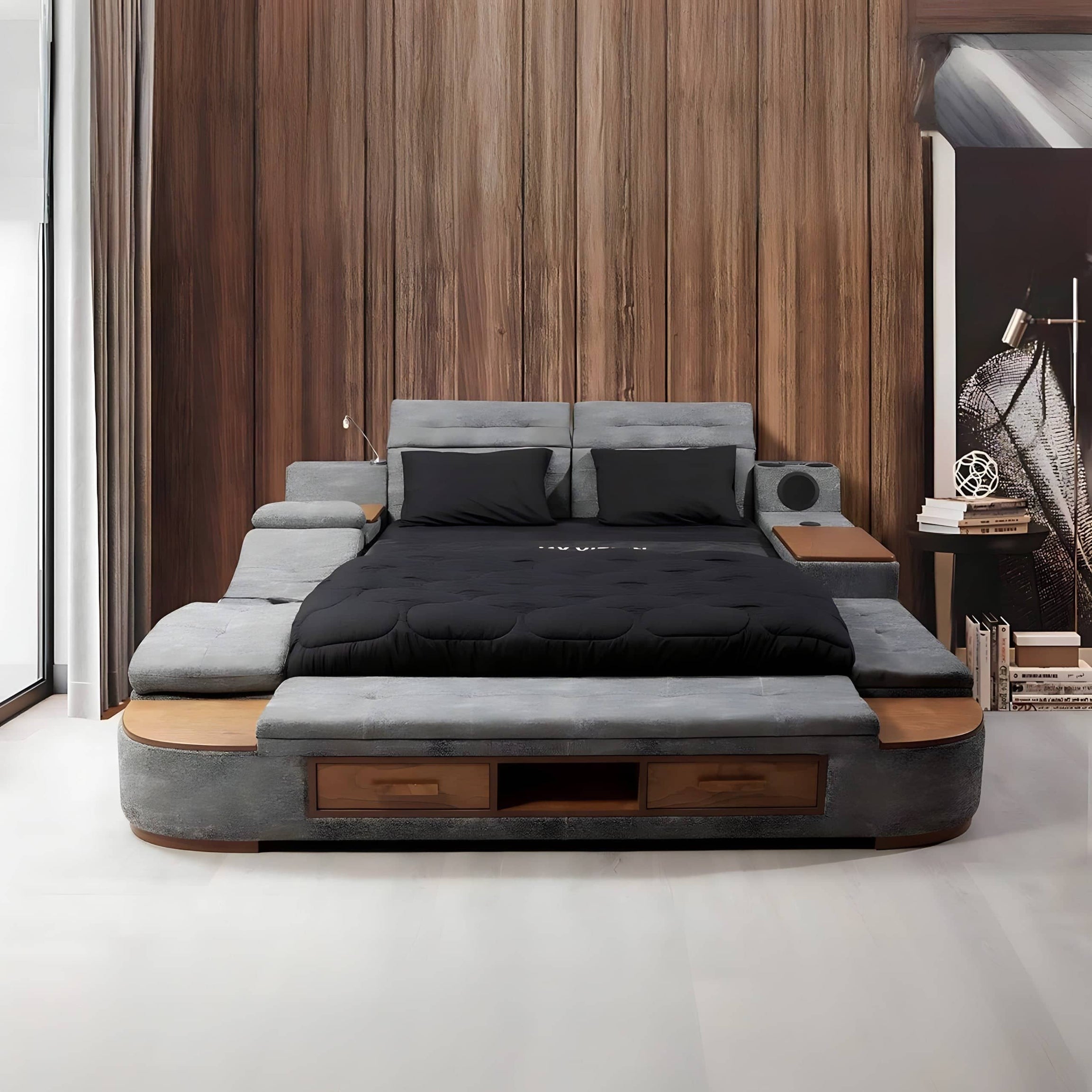 Natural wood bed - ARO128