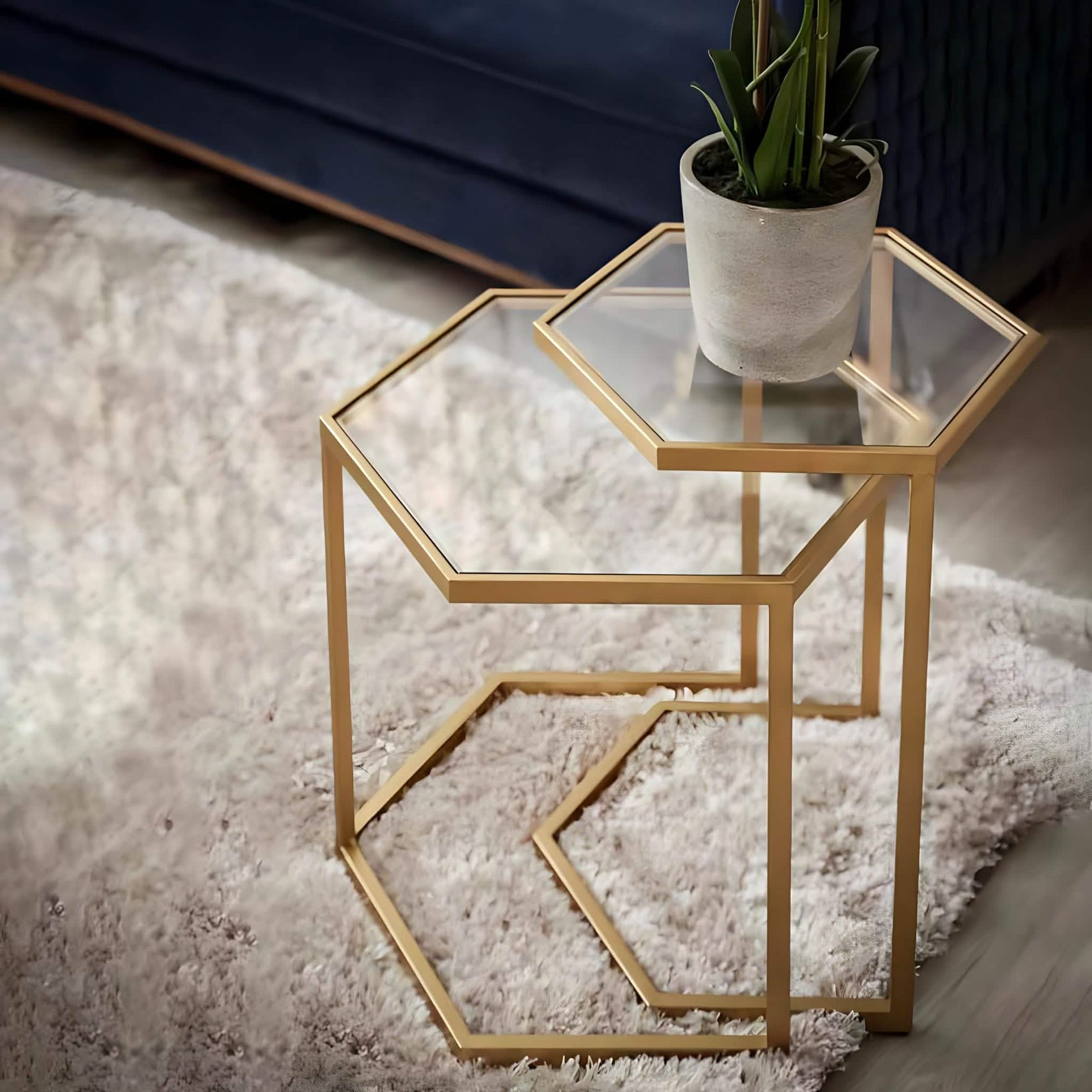 Glass side table - RON73