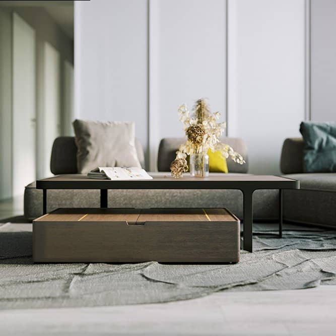 طاولة قهوة مزدوجة خشبي - LEGACY-homznia