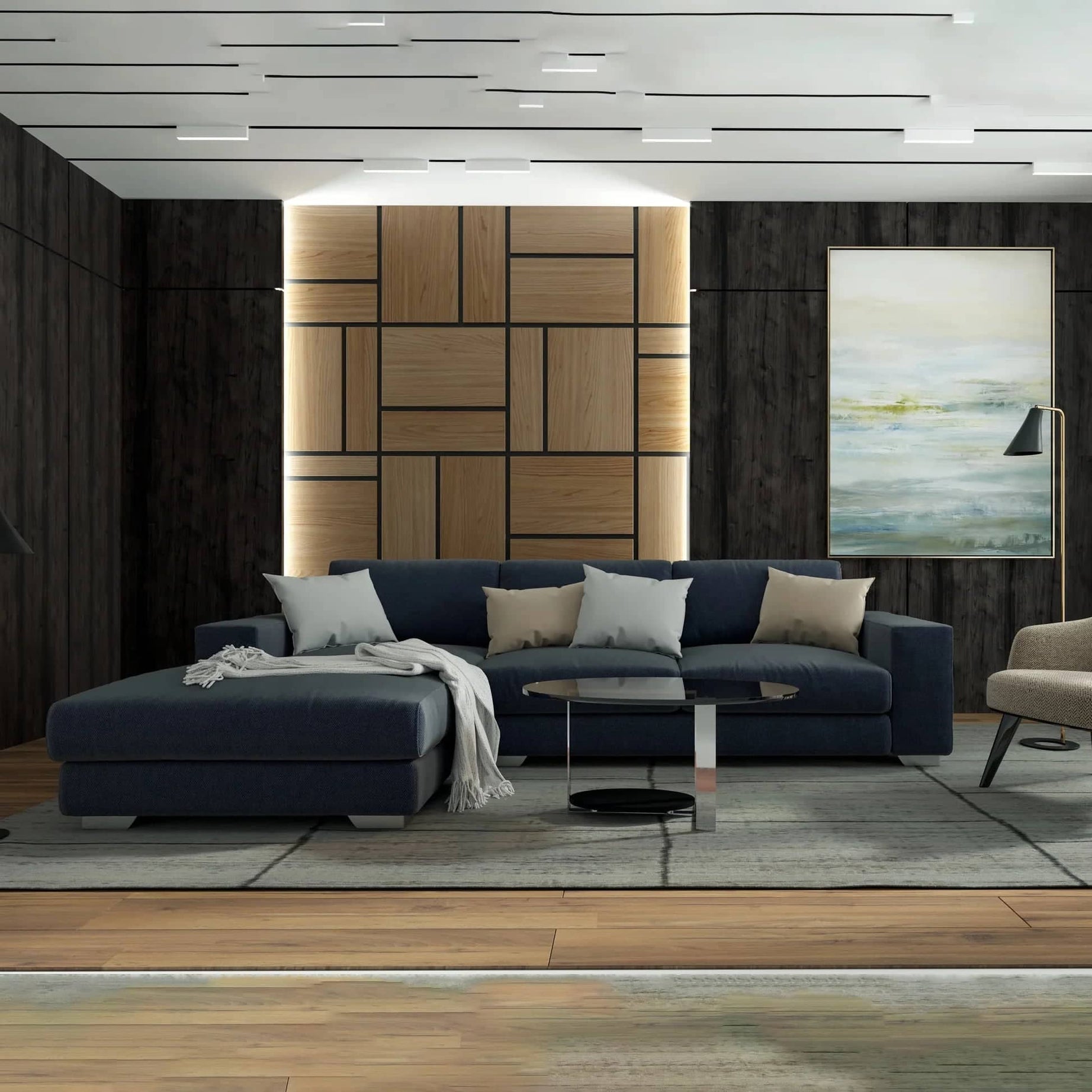 كنبة حرف L بتصميم مميز - STB51-homznia