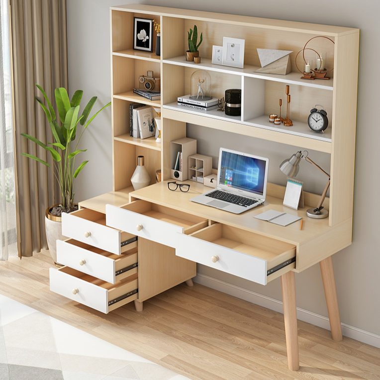 مكتب خشبي بخزانة - DORE-homznia