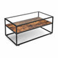 طاولة خشبية بسطح زجاجي - CH237-homznia
